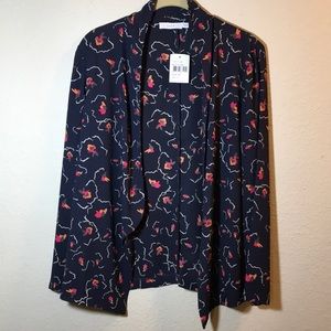 Navy Floral Blazer